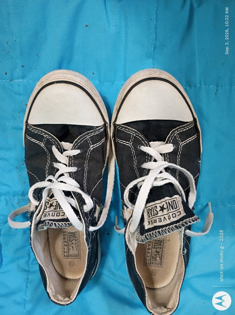 Chuck Taylor All Stars Black With White Star Size 7.5